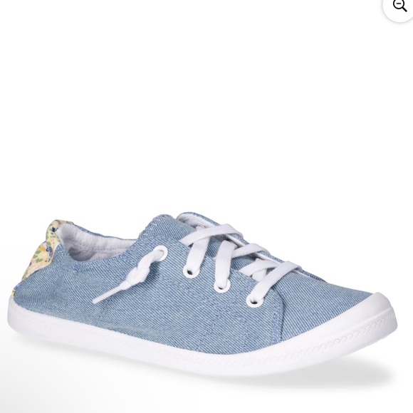 Floral Blue Shoes - Picture 1 of 3